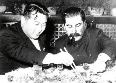 Иосиф Сталин и Ким Ир Сен