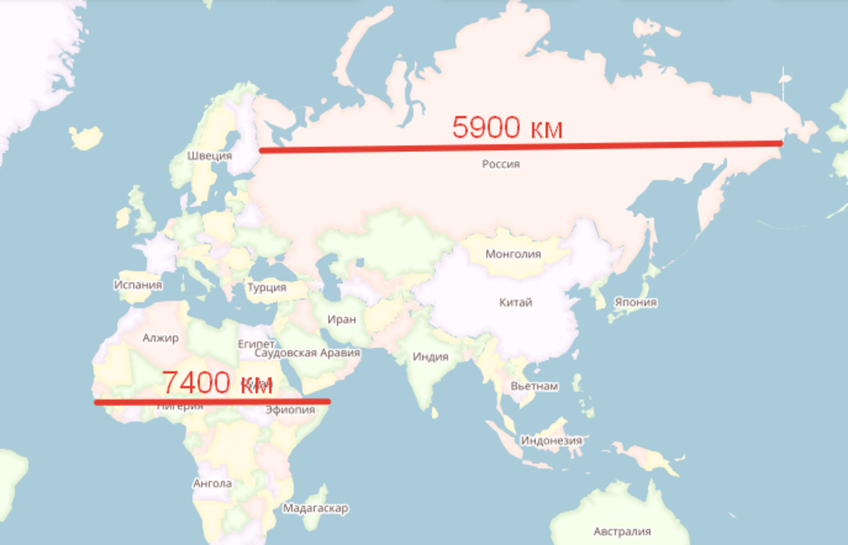 Британский учёный показал честную карту мира, на которой Россия гораздо меньше Африки